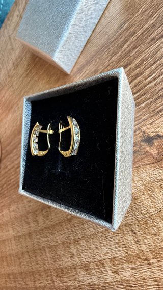 Pendientes de oro 18K circonitas
