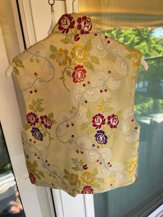 Chaleco Fallero Niño Amarillo Flores