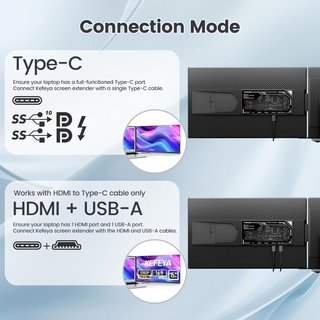 KEFEYA monitor portátil ligero alta resolución