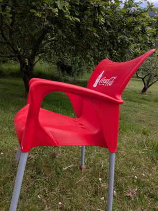 5 Sillas de jardín Coca-Cola Rojas