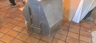 Chimenea de hierro rústica