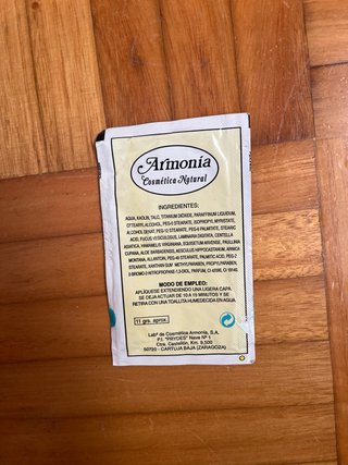 4 Mascarillas Faciales Armonia Algas Vintage