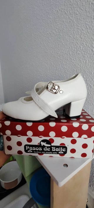 Zapatos Flamenca Blancos Talla 28