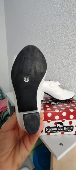 Zapatos Flamenca Blancos Talla 28