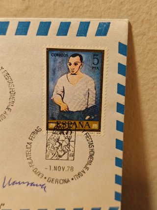 Sobre Filatélico Primer vol amb globus 1978