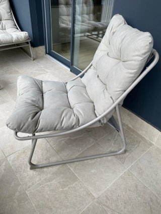 Sofá Terraza/Balcón Beige y Gris