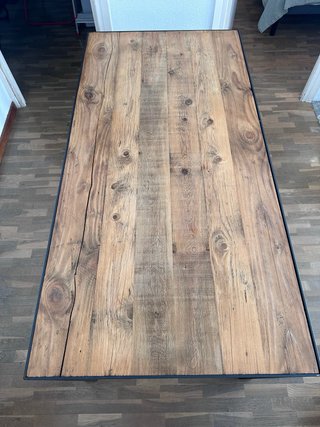 Mesa estilo industrial madera natural