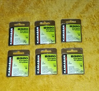 6 Paquetes Anzuelos KAMASAN B920 Talla 18
