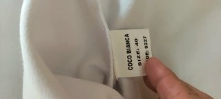 Chaqueta blanca mujer tachuelas plata