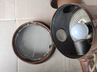 Lampada carrozza anni 50-60 elettrificata