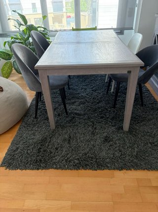 Mesa comedor Banak Importa gris efecto blanco