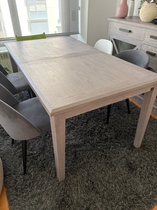 Mesa comedor Banak Importa gris efecto blanco