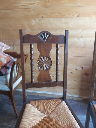 Conjunto de 6 sillas de enea