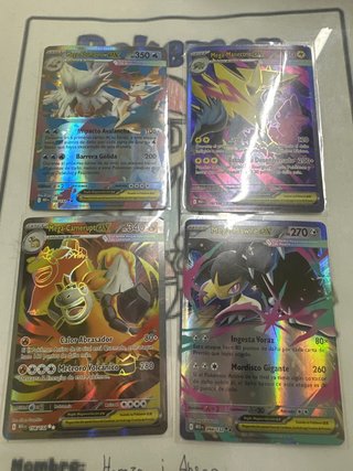 4 Cartas Pokémon Mega EX (Español)