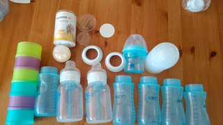 Pack biberones varias marcas y tetina.
