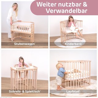 Culla ad altalena Babybay in legno naturale