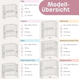 Culla ad altalena Babybay in legno naturale
