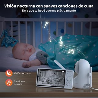 Cámara vigilancia bebé con pantalla LCD