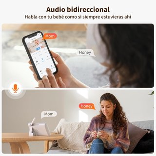 Cámara vigilancia bebé con pantalla LCD