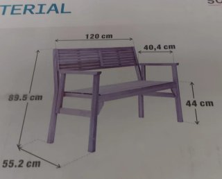 Banco de madera para jardín plegable