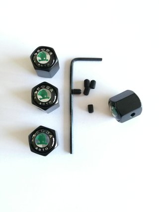 TAPONES VALVULAS SKODA NEGROS ANTIRROBO