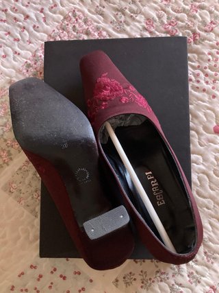 Zapatos Escarpí Piel Flores Morados