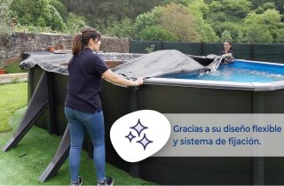 Cubierta Piscina Invierno Ovalada 5x3
