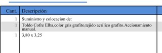 Toldo de jardín gris grafito