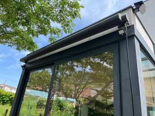 Toldo de jardín gris grafito