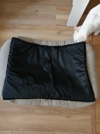 Cama para mascotas beige/gris gato perro