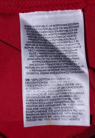 Camiseta The North Face Roja Manga Corta original