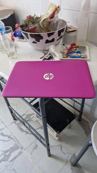 HP Mini Portátil Rosa y Blanco