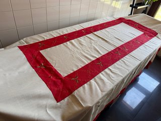 Toalha de mesa e guardanapos Natal