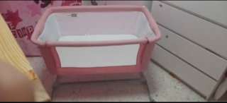 Mini Cuna Colecho Rosa Jane Baby side