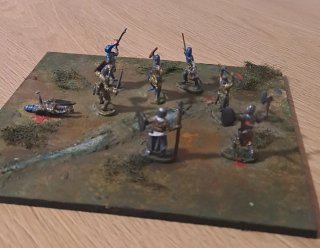 Diorama Batalla Medieval Figuras