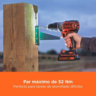 - BLACK+DECKER taladro percutor potente batería