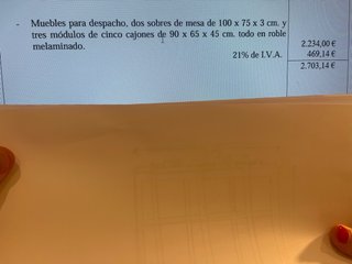Mesa despacho con cajonera lacado blanco