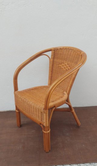 Silla de mimbre artesanal