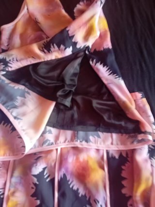 Conjunto mujer blazer y falda y top estampado