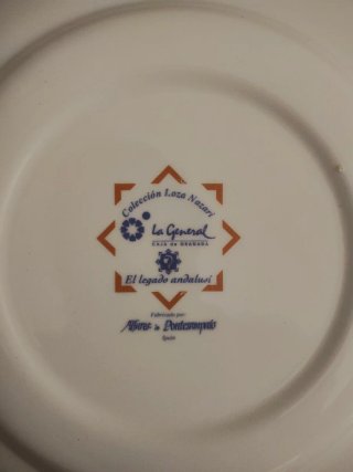 3 Platos Colección Loza Nazarí de La General