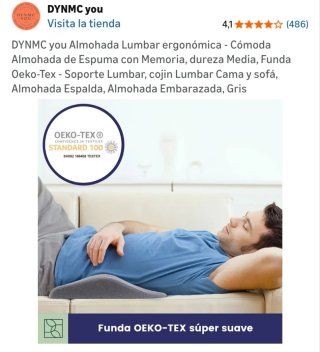 Almohada Lumbar DYNMC YOU