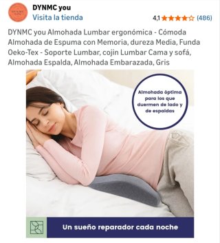 Almohada Lumbar DYNMC YOU