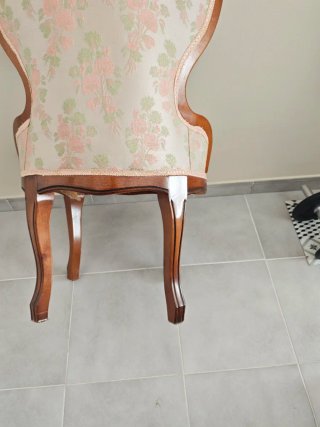 Silla Isabelina Tapizada Flores