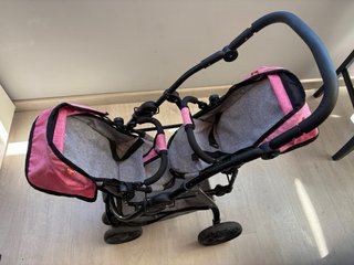 Carrito Gemelar Juguete Rosa