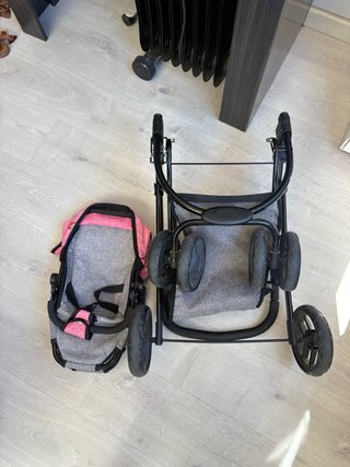 Carrito Gemelar Juguete Rosa