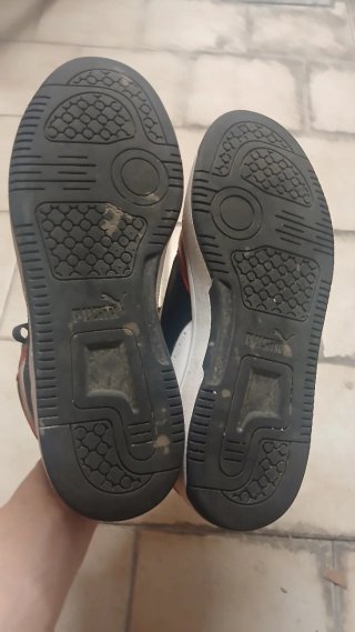 Sneakers Puma alte rosse e bianche