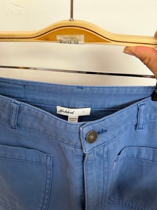 Pantalones anchos azules