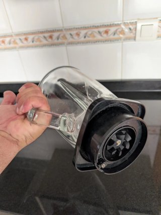 Licuadora con vaso de vidrio