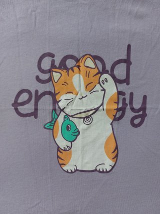 Camiseta sin mangas Inside gato good energy
