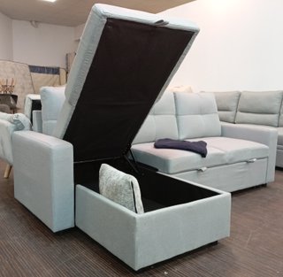 Sofá Cama, PAU Tela, `Gris`, Cómodo. ¡EN OFERTA!